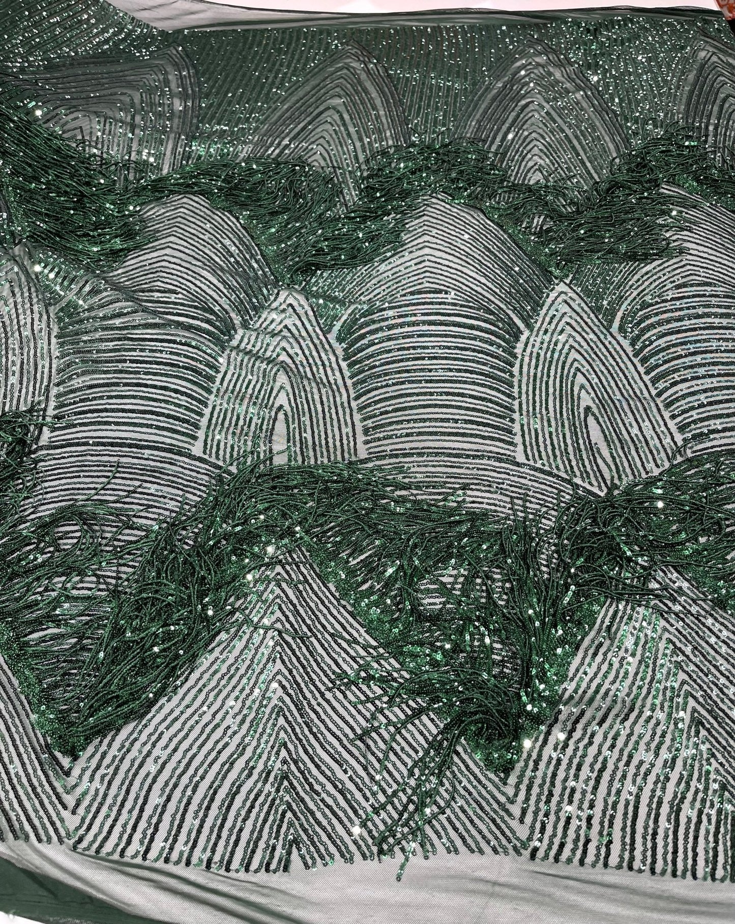 Fringe sequin Fabric 54” Wide| New Creations Fabric & Foam Inc.