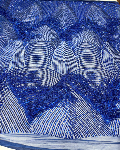 Fringe sequin Fabric 54” Wide| New Creations Fabric & Foam Inc.