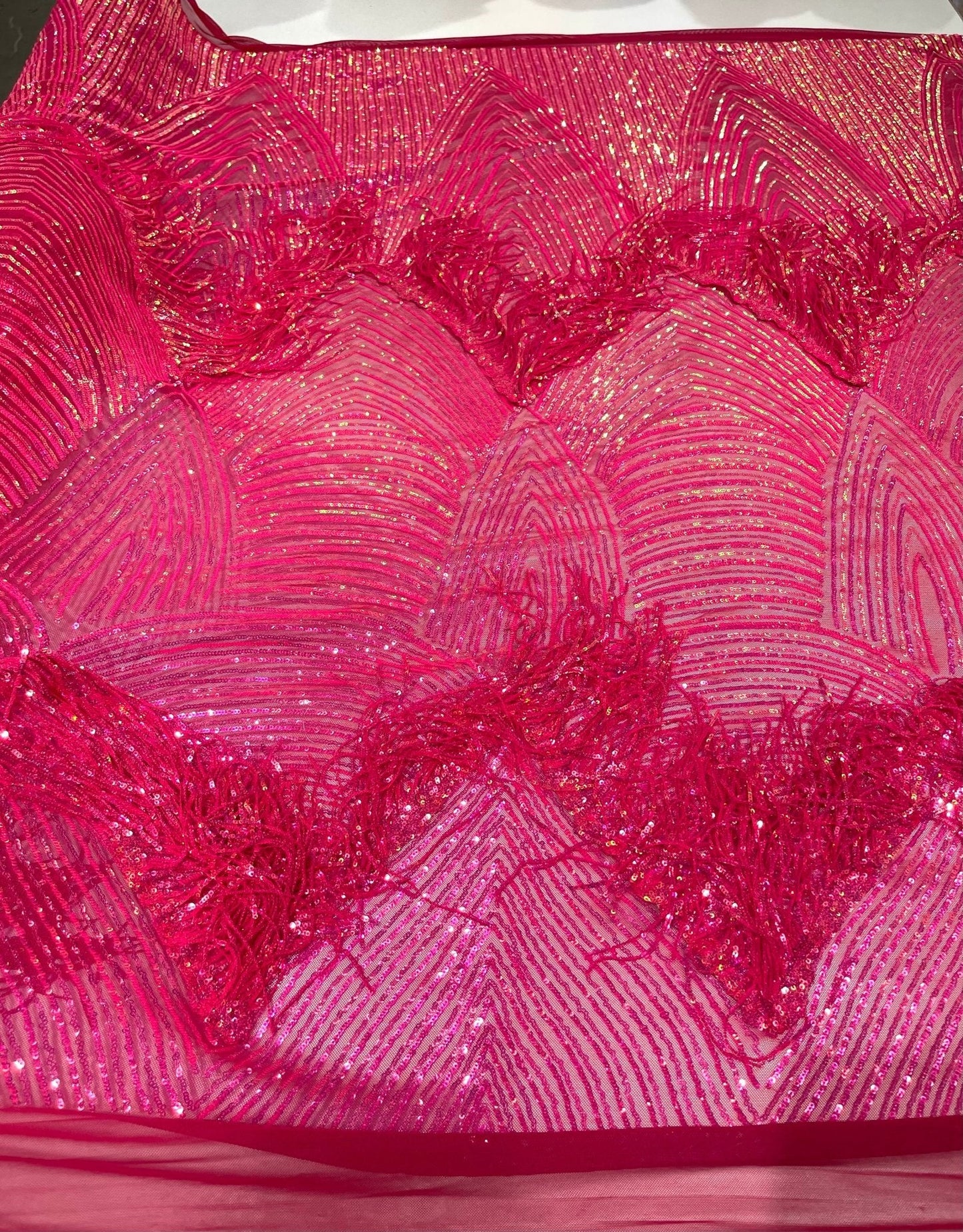 Fringe sequin Fabric 54” Wide| New Creations Fabric & Foam Inc.
