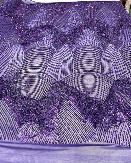 Fringe sequin Fabric 54” Wide| New Creations Fabric & Foam Inc.