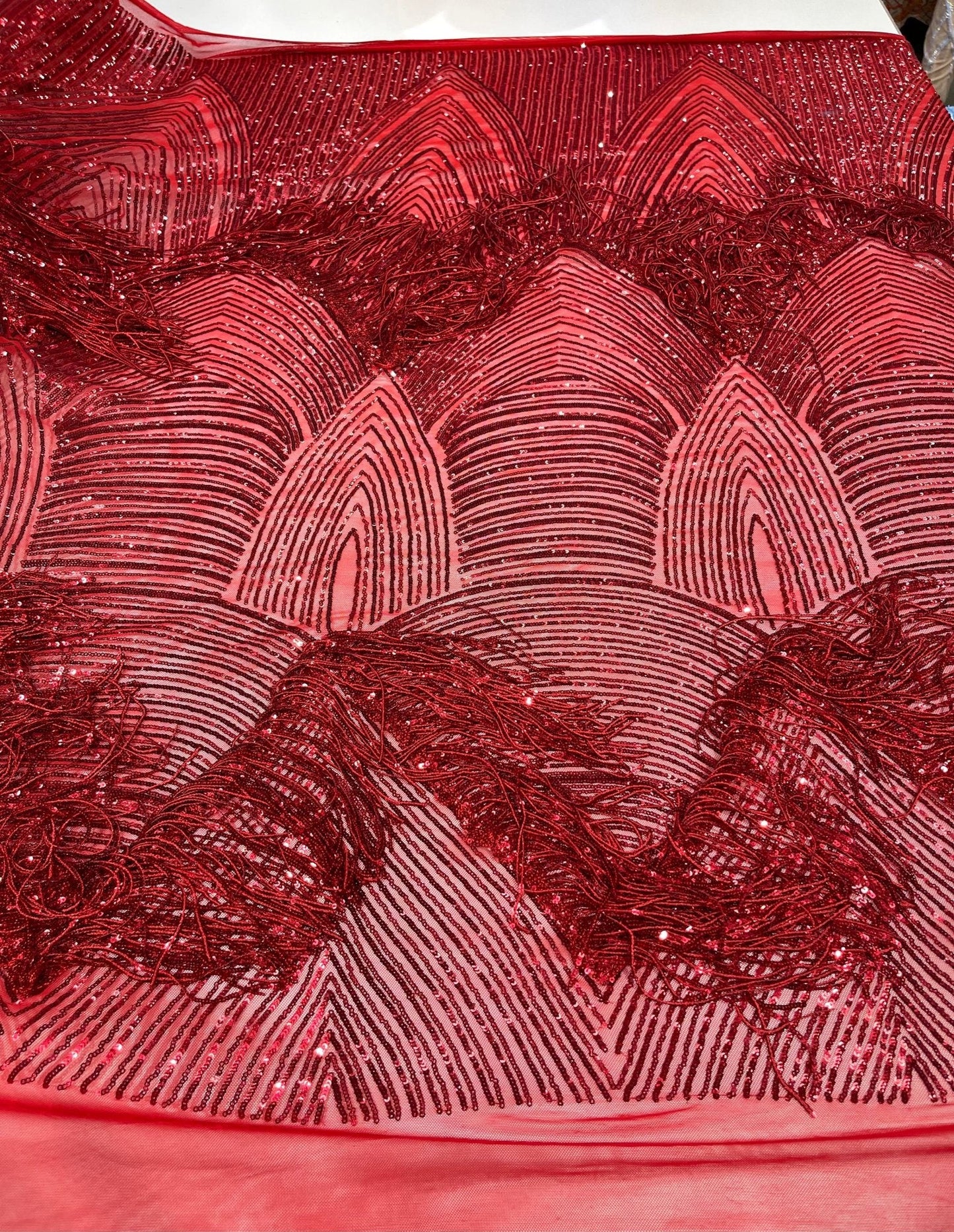 Fringe sequin Fabric 54” Wide| New Creations Fabric & Foam Inc.
