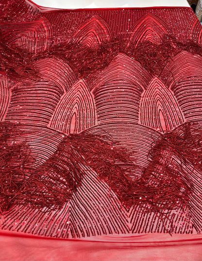 Fringe sequin Fabric 54” Wide| New Creations Fabric & Foam Inc.
