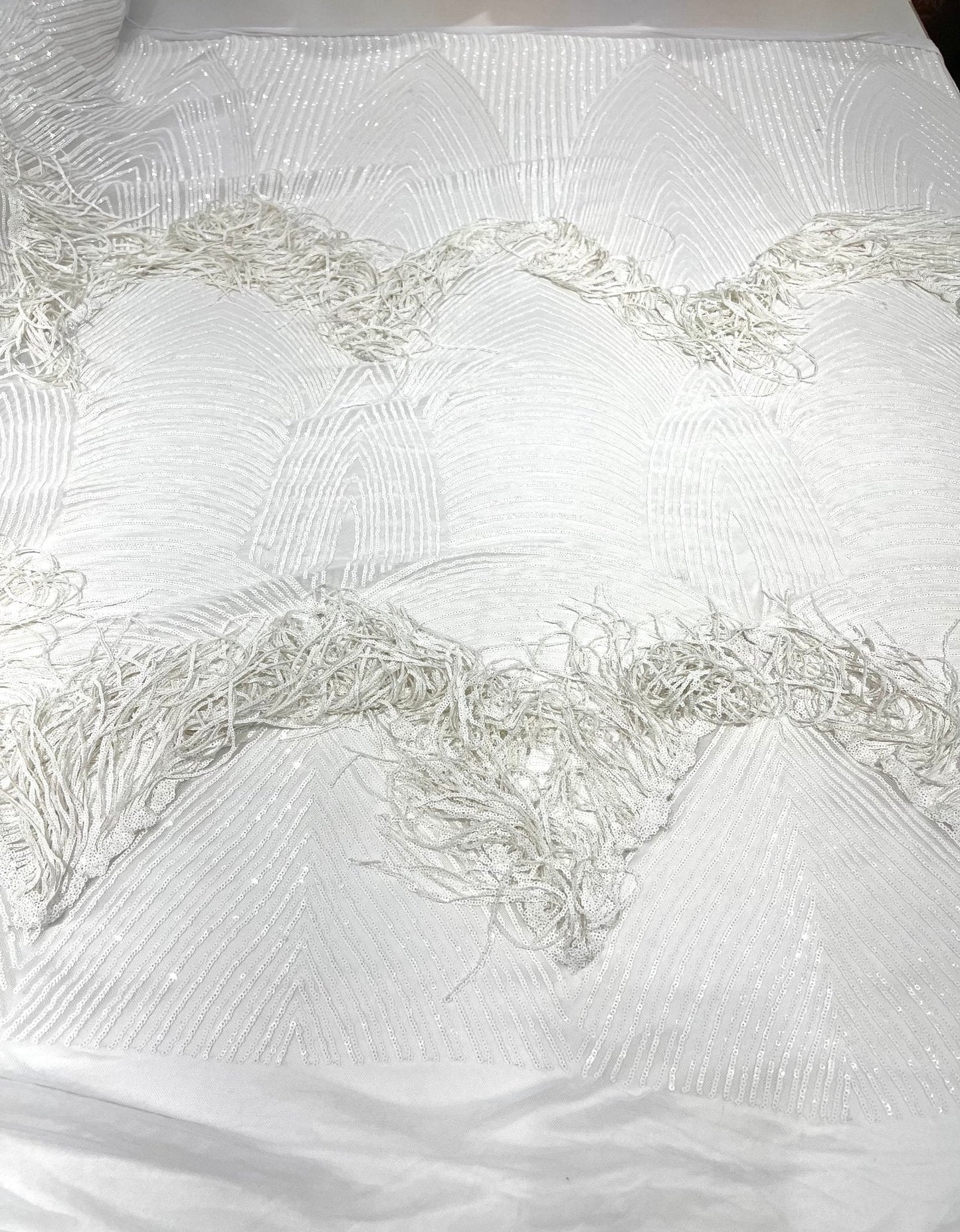 Fringe sequin Fabric 54” Wide| New Creations Fabric & Foam Inc.