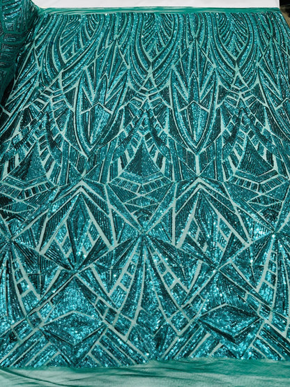 Geometric Sequin Fabric 54” Wide| New Creations Fabric & Foam Inc.