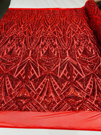 Geometric Sequin Fabric 54” Wide| New Creations Fabric & Foam Inc.