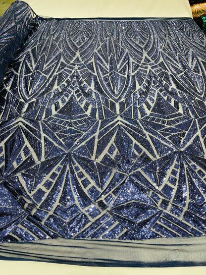 Geometric Sequin Fabric 54” Wide| New Creations Fabric & Foam Inc.