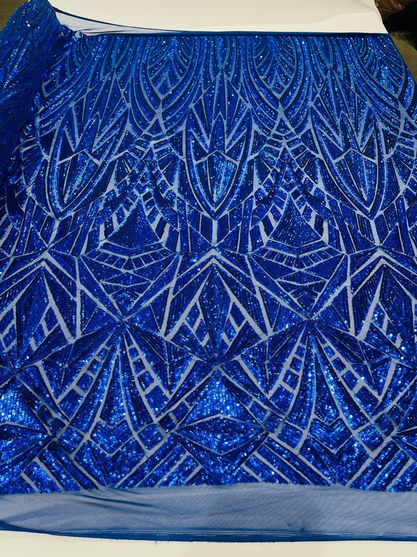 Geometric Sequin Fabric 54” Wide| New Creations Fabric & Foam Inc.