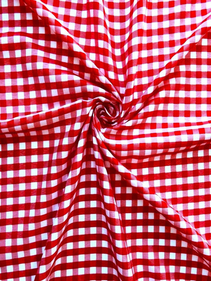Gingham 1/4" Checkered Poly Cotton 58" Wide| New Creations Fabric & Foam Inc.