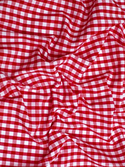 Gingham 1/4" Checkered Poly Cotton 58" Wide| New Creations Fabric & Foam Inc.