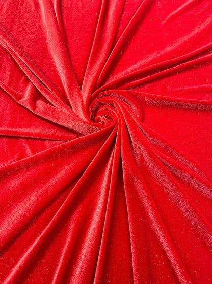 Glitter Stretch Velvet 58” Wide| New Creations Fabric & Foam Inc.