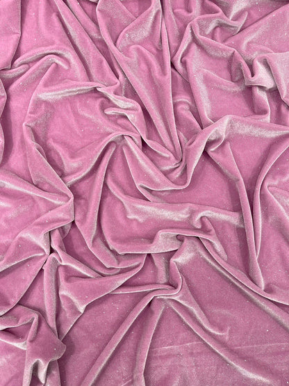Glitter Stretch Velvet 58” Wide| New Creations Fabric & Foam Inc.