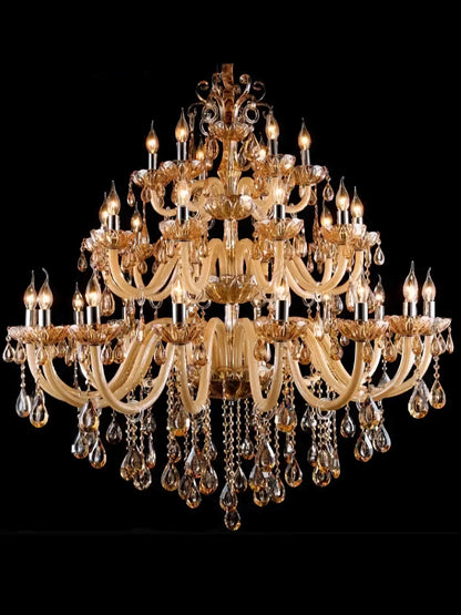 Large Crystal Luxury Chandelier Lighting 15/18/24/34 100% K9