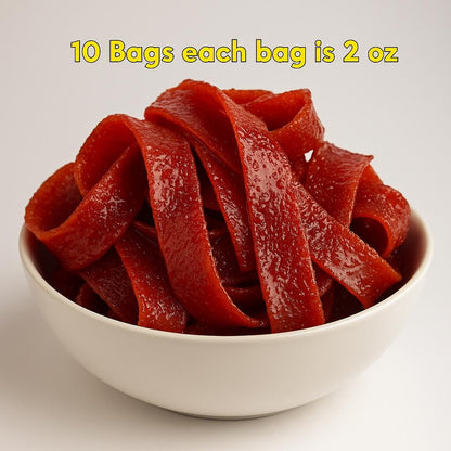 1 lb Mexican Strawberry Chamoy Belts 1 Libra De Cintitas de Fresa con Chamoy Picosositas Mexicanos
