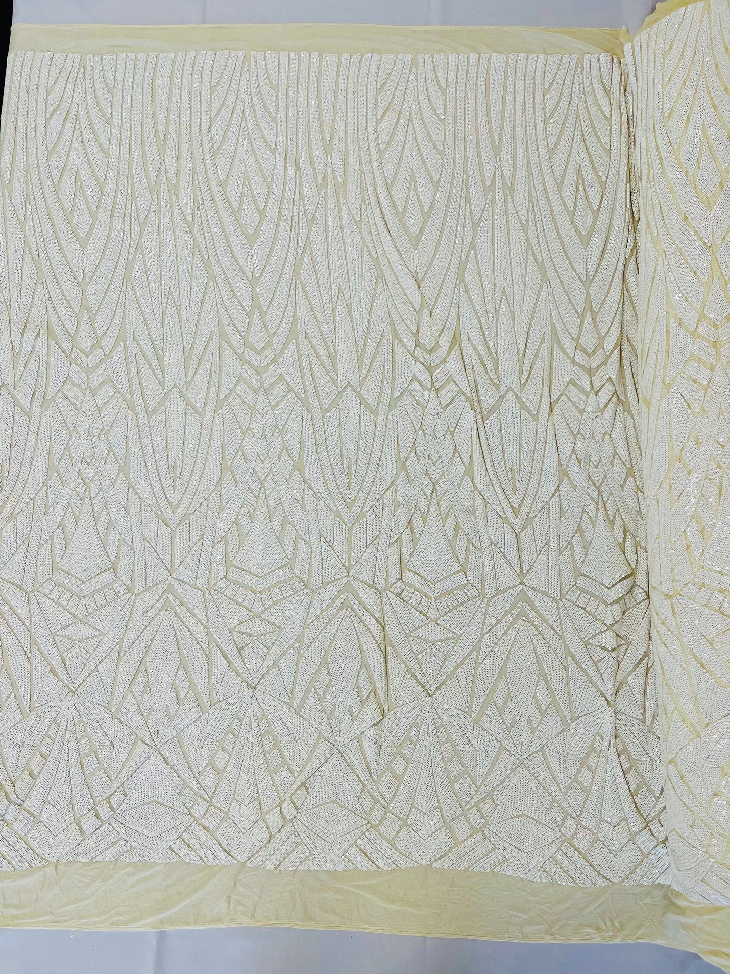 Geometric Sequin Fabric 54” Wide| New Creations Fabric & Foam Inc.