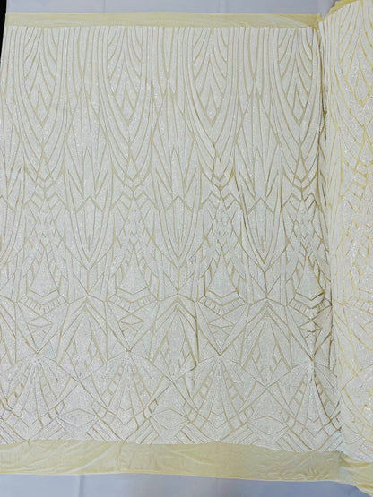 Geometric Sequin Fabric 54” Wide| New Creations Fabric & Foam Inc.