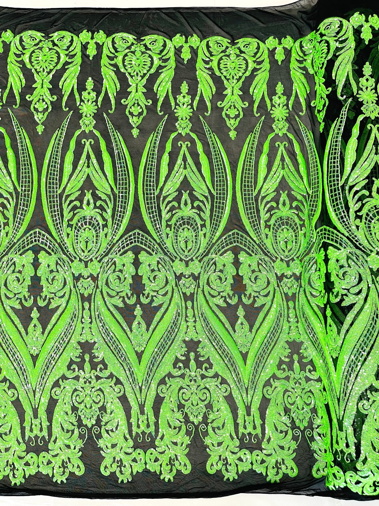 Big Sequin Damask Fabric 54” Wide| New Creations Fabric & Foam Inc.