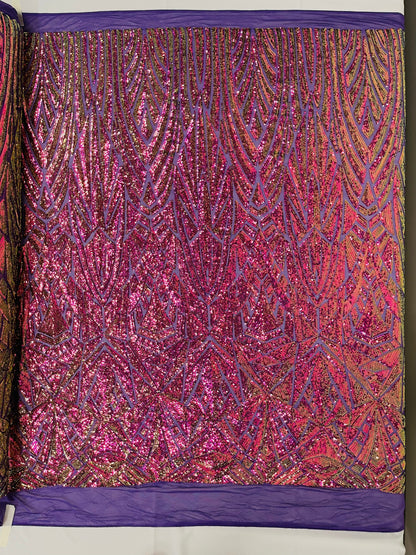 Geometric Sequin Fabric 54” Wide| New Creations Fabric & Foam Inc.