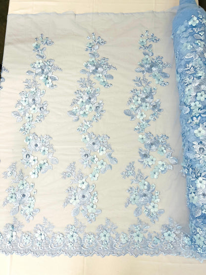 Scarlet 3d Floral Design Lace 54" Wide| New Creations Fabric & Foam Inc.