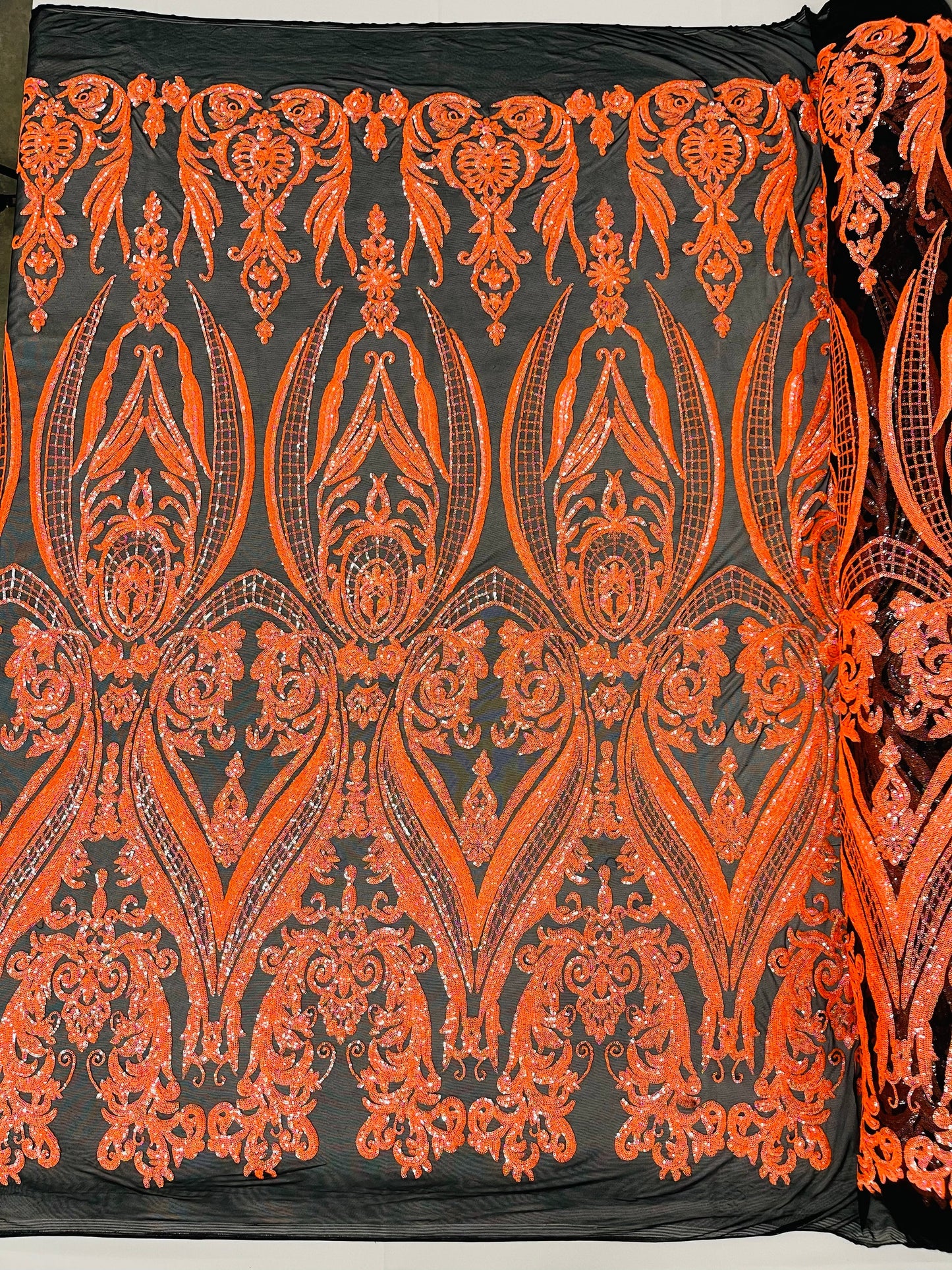 Big Sequin Damask Fabric 54” Wide| New Creations Fabric & Foam Inc.