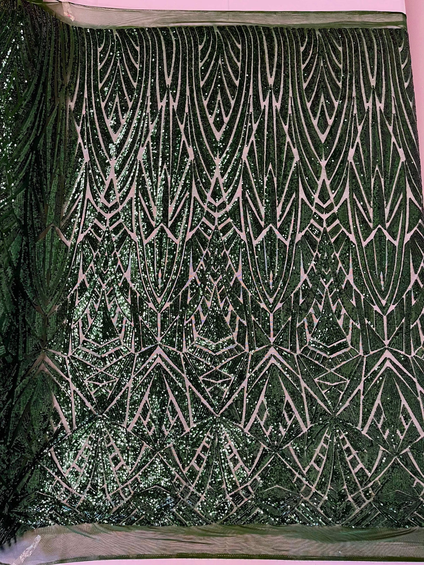 Geometric Sequin Fabric 54” Wide| New Creations Fabric & Foam Inc.