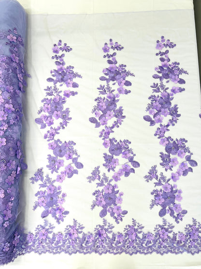 Scarlet 3d Floral Design Lace 54" Wide| New Creations Fabric & Foam Inc.