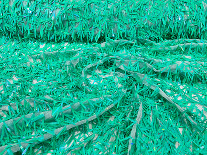 Swords Design Iridescent Sequins Burning Man Costume Craft Fabric Sold By The Yard.