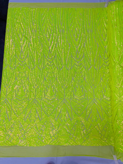 Geometric Sequin Fabric 54” Wide| New Creations Fabric & Foam Inc.