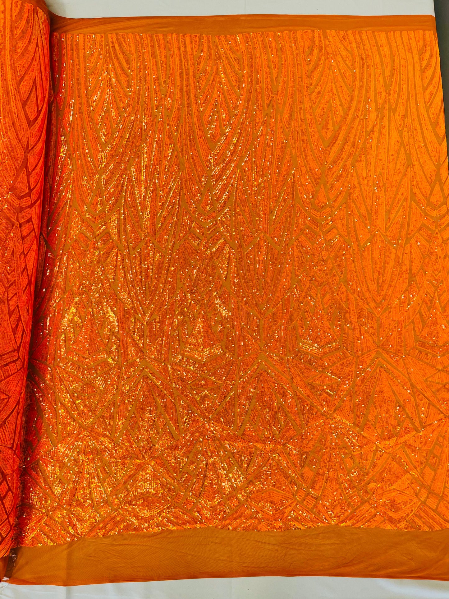 Geometric Sequin Fabric 54” Wide| New Creations Fabric & Foam Inc.