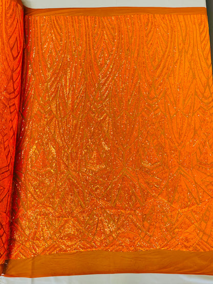 Geometric Sequin Fabric 54” Wide| New Creations Fabric & Foam Inc.