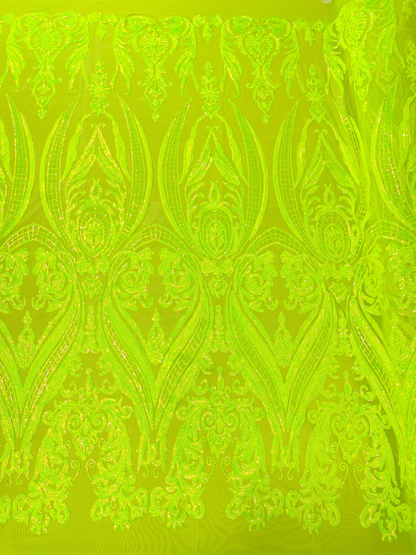 Big Sequin Damask Fabric 54” Wide| New Creations Fabric & Foam Inc.