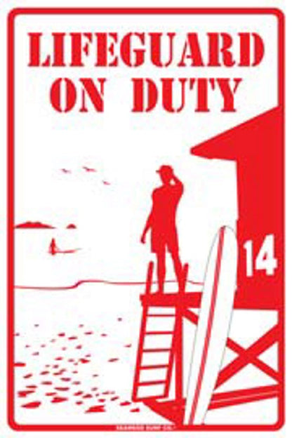 Seaweed No Lifeguard On Duty 8x12