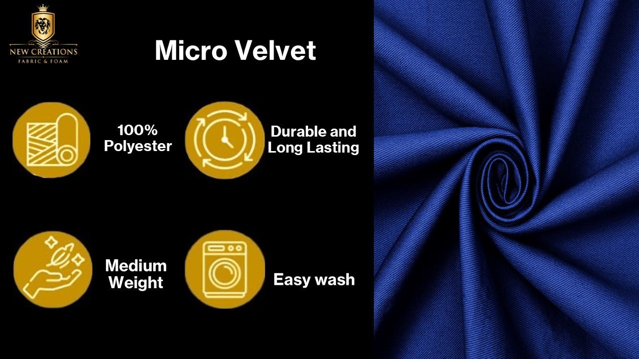 Micro Velvet Fabric/ 45" Wide| New Creations Fabric & Foam Inc.