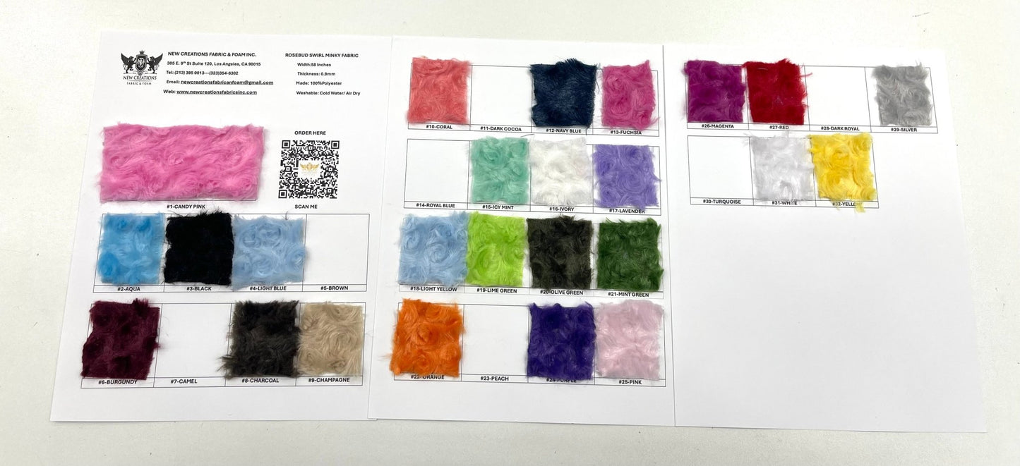 Minky Rosebud 58" Wide | New Creation Fabric & Foam Inc.