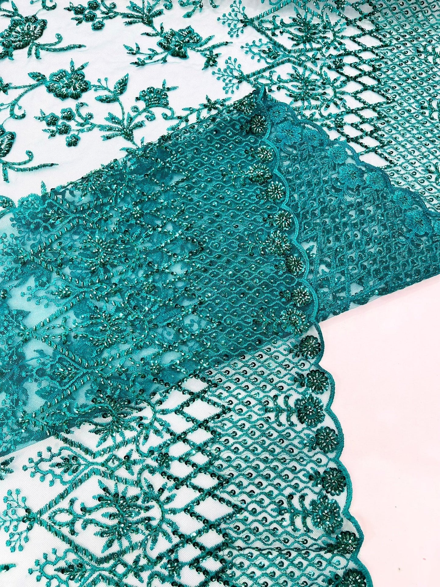 Modern Luxury Beaded Fabric 54” Wide| New Creations Fabric & Foam Inc.