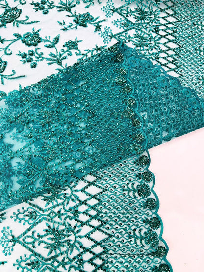 Modern Luxury Beaded Fabric 54” Wide| New Creations Fabric & Foam Inc.