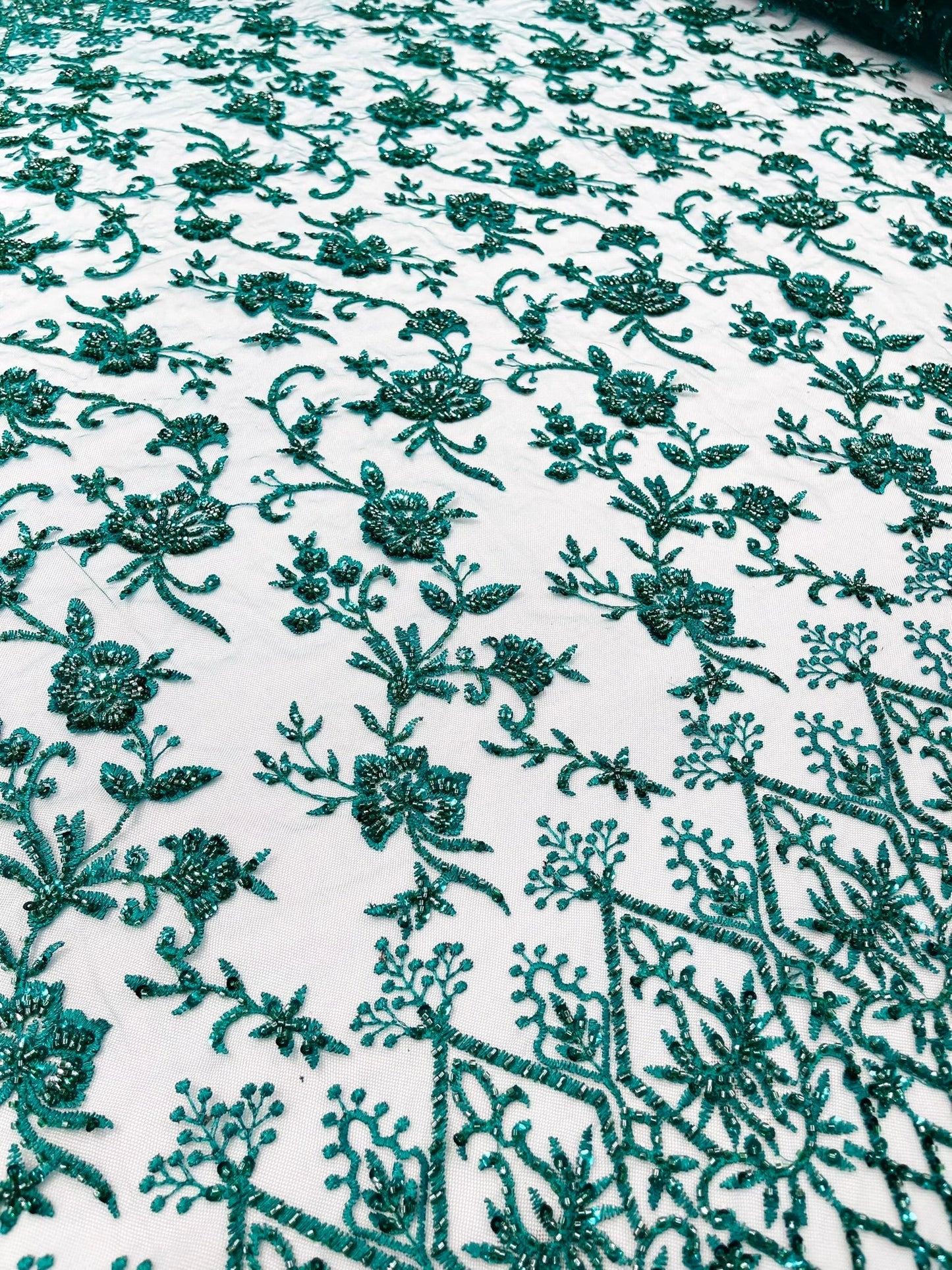 Modern Luxury Beaded Fabric 54” Wide| New Creations Fabric & Foam Inc.