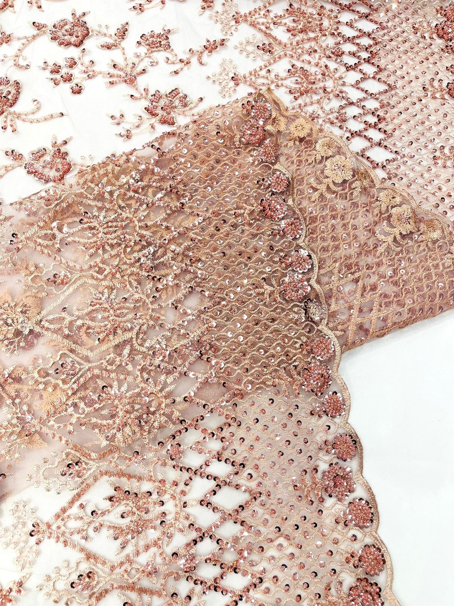 Modern Luxury Beaded Fabric 54” Wide| New Creations Fabric & Foam Inc.