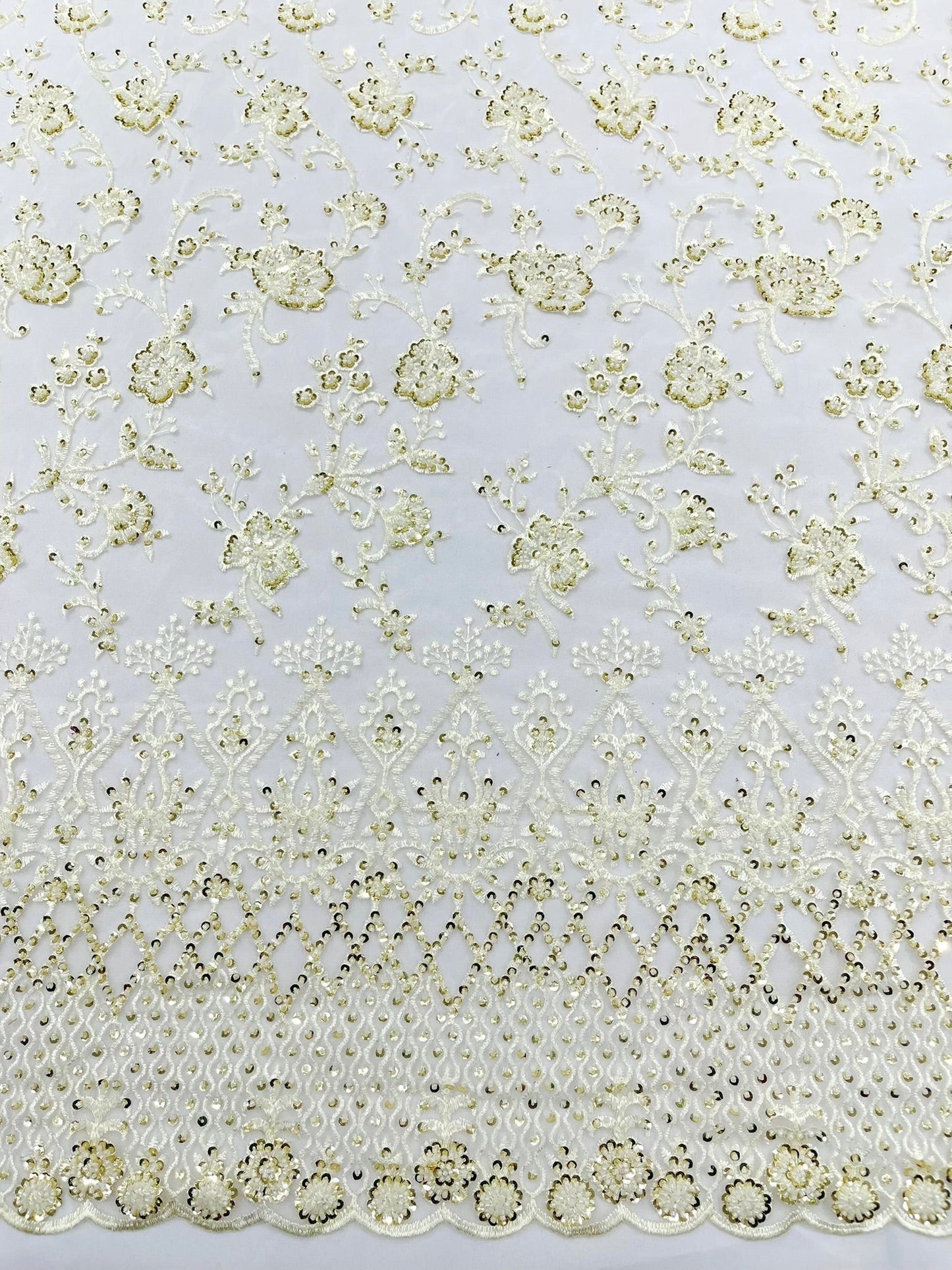 Modern Luxury Beaded Fabric 54” Wide| New Creations Fabric & Foam Inc.
