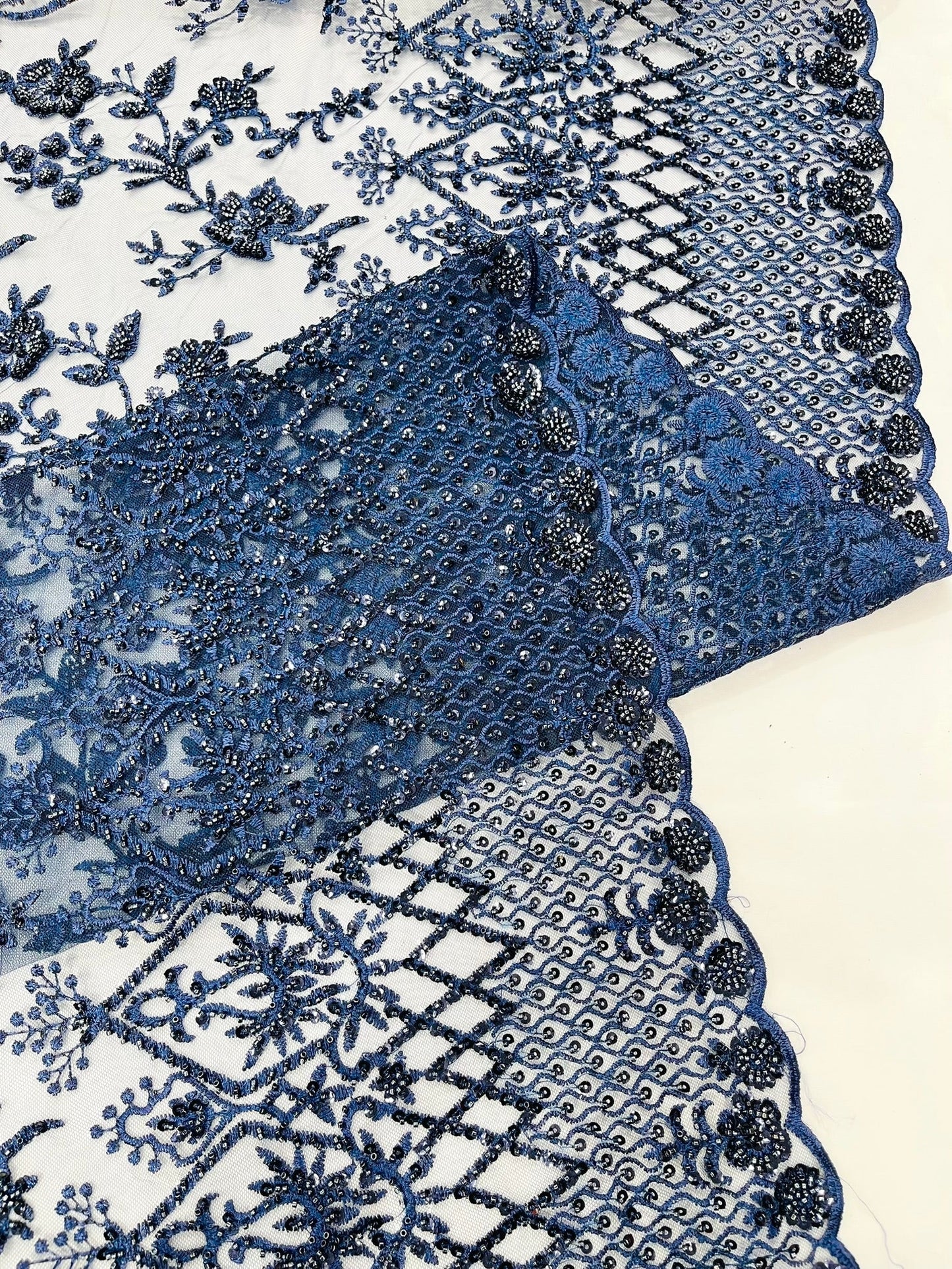 Modern Luxury Beaded Fabric 54” Wide| New Creations Fabric & Foam Inc.