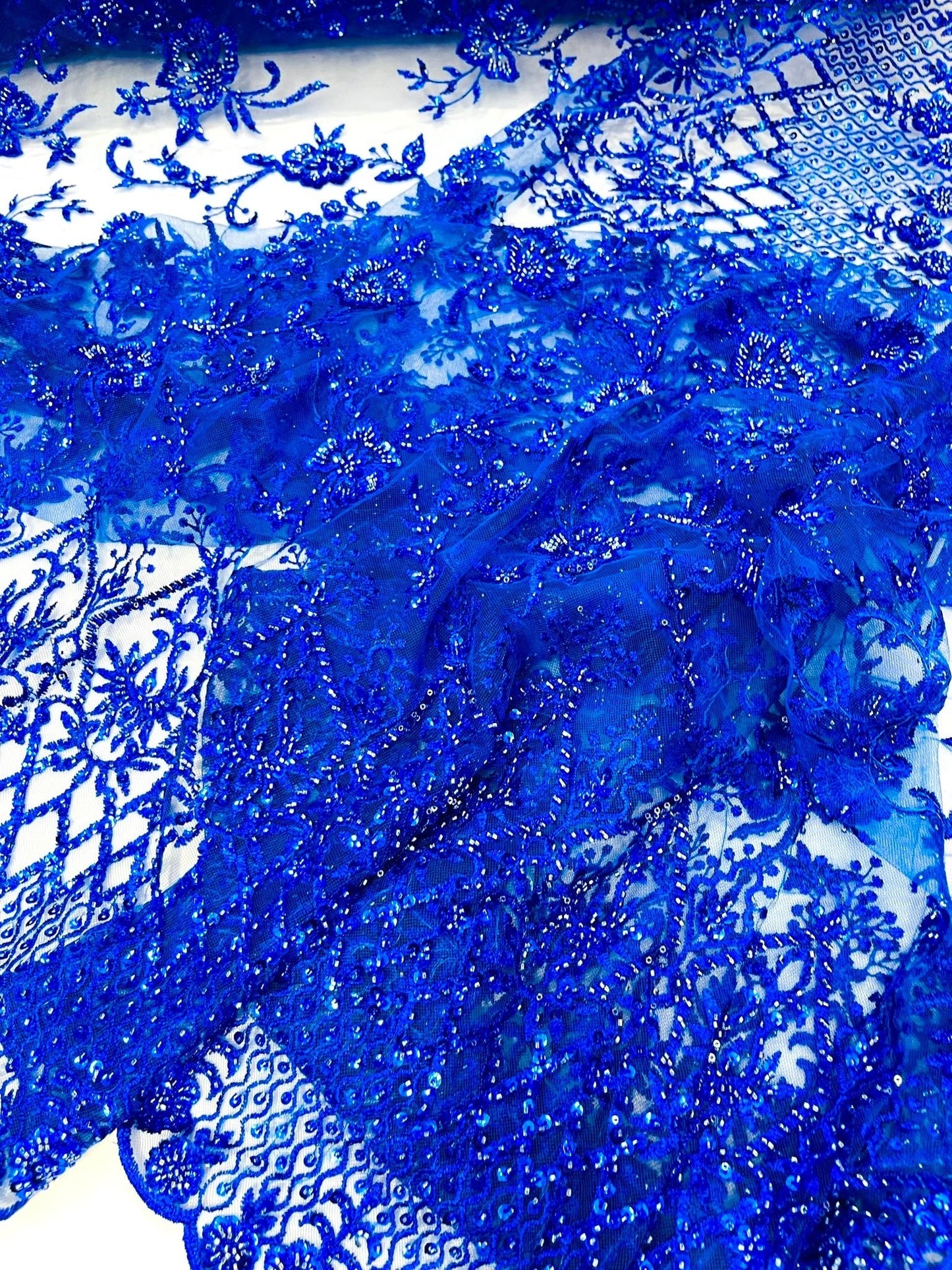 Modern Luxury Beaded Fabric 54” Wide| New Creations Fabric & Foam Inc.