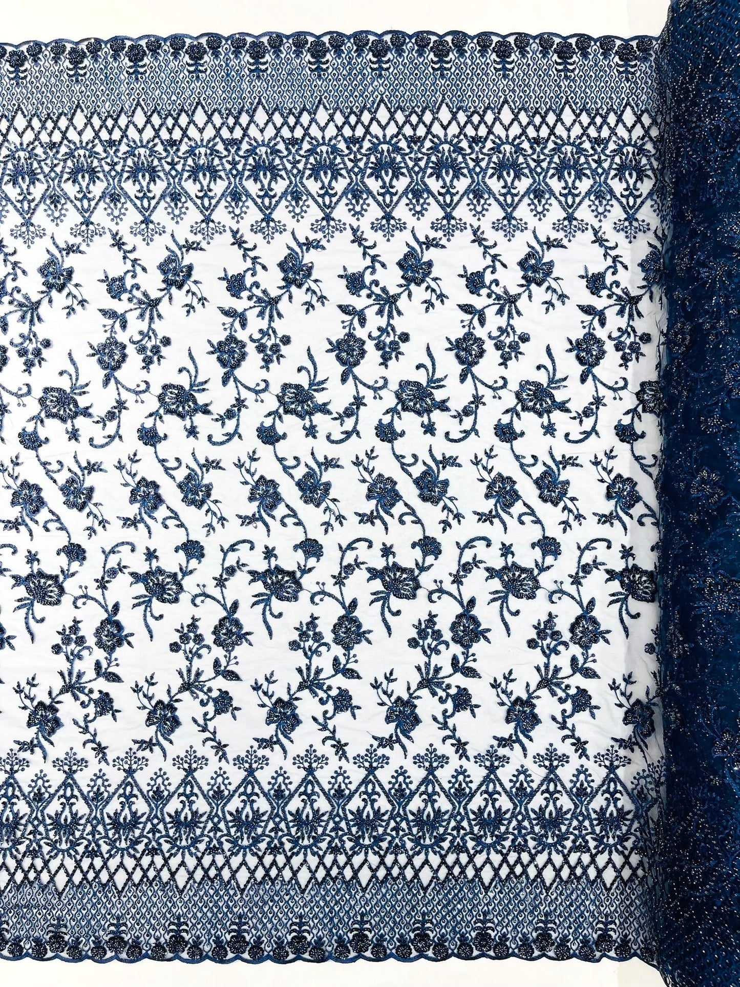 Modern Luxury Beaded Fabric 54” Wide| New Creations Fabric & Foam Inc.