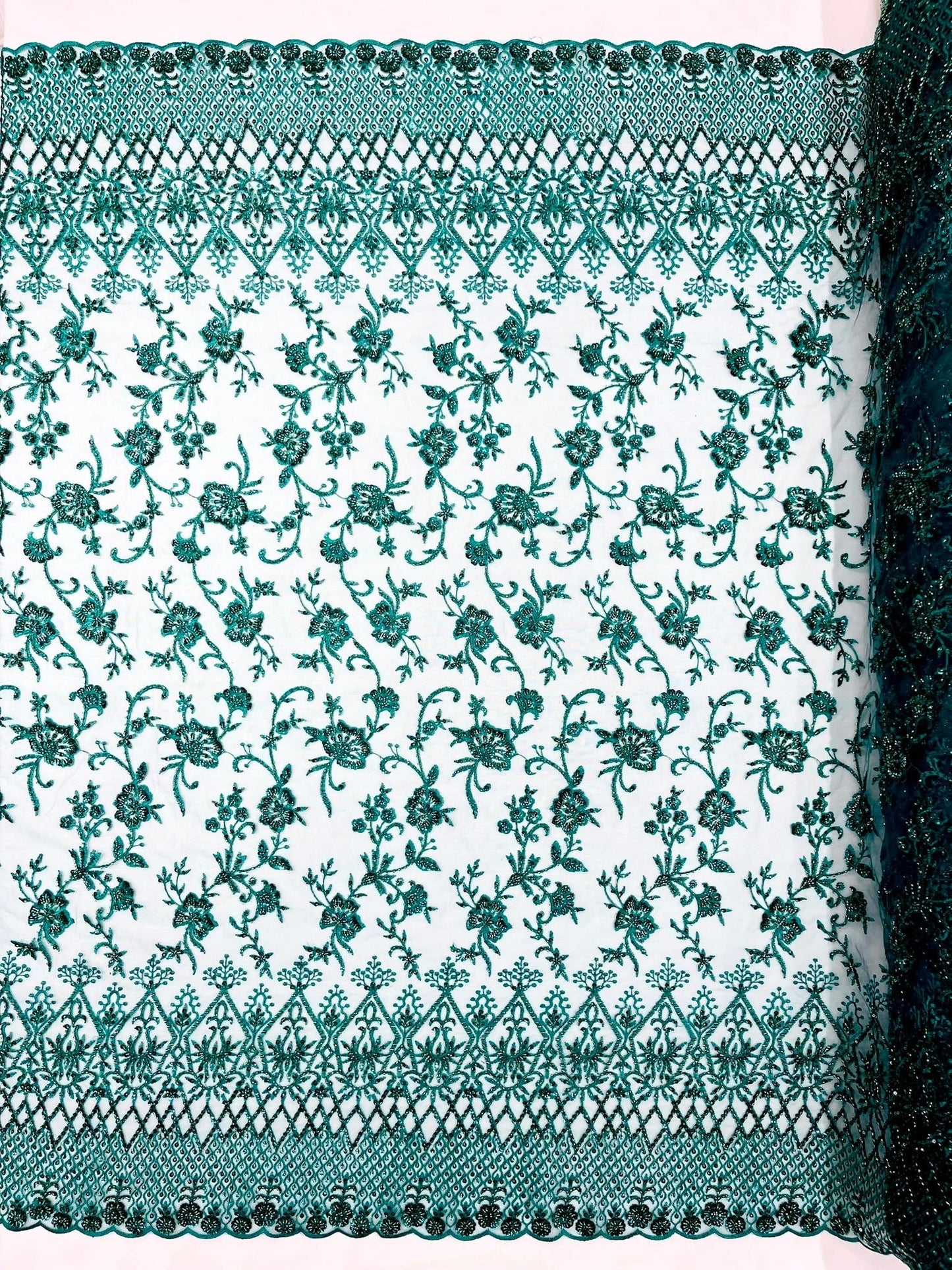 Modern Luxury Beaded Fabric 54” Wide| New Creations Fabric & Foam Inc.
