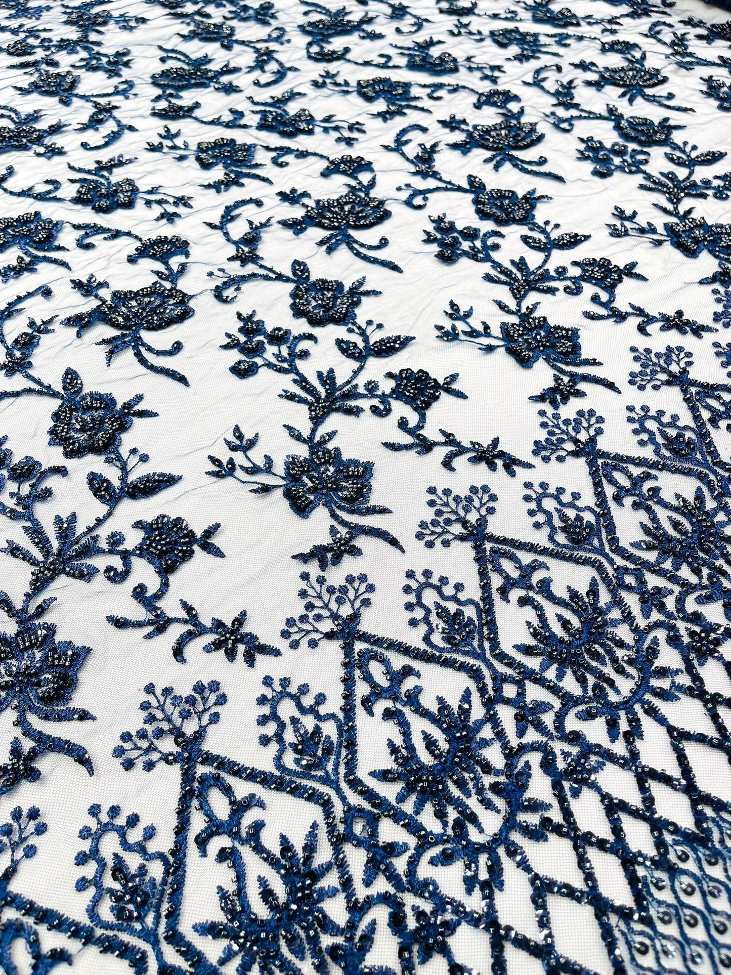 Modern Luxury Beaded Fabric 54” Wide| New Creations Fabric & Foam Inc.