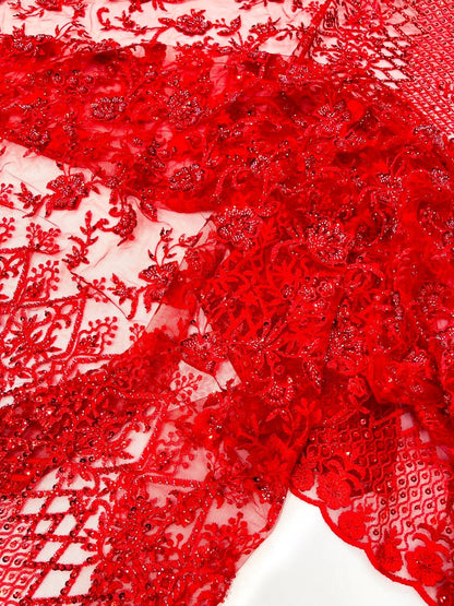 Modern Luxury Beaded Fabric 54” Wide| New Creations Fabric & Foam Inc.