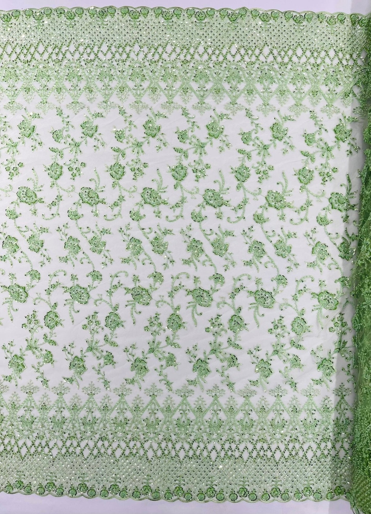 Modern Luxury Beaded Fabric 54” Wide| New Creations Fabric & Foam Inc.