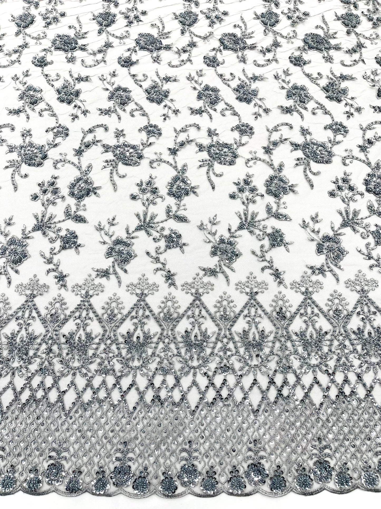 Modern Luxury Beaded Fabric 54” Wide| New Creations Fabric & Foam Inc.