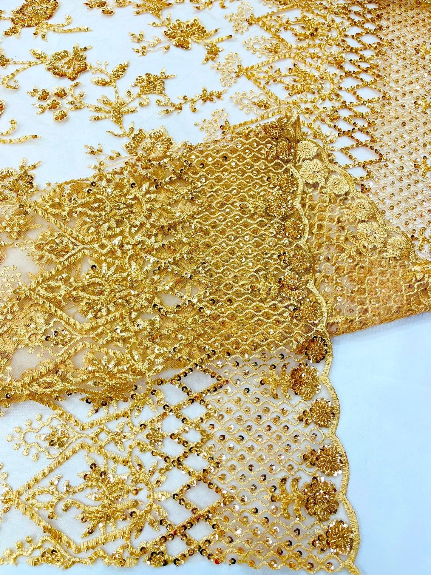 Modern Luxury Beaded Fabric 54” Wide| New Creations Fabric & Foam Inc.