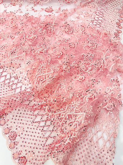 Modern Luxury Beaded Fabric 54” Wide| New Creations Fabric & Foam Inc.