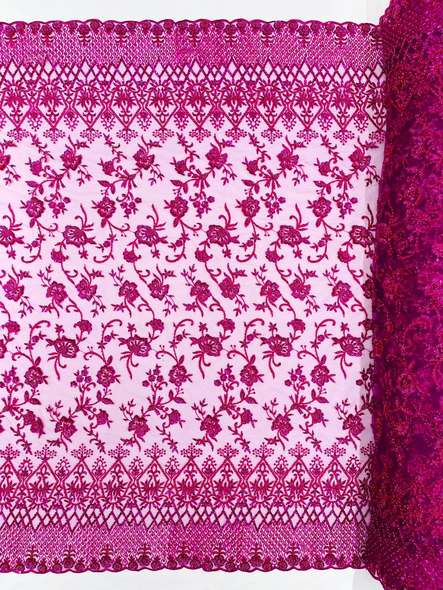 Modern Luxury Beaded Fabric 54” Wide| New Creations Fabric & Foam Inc.