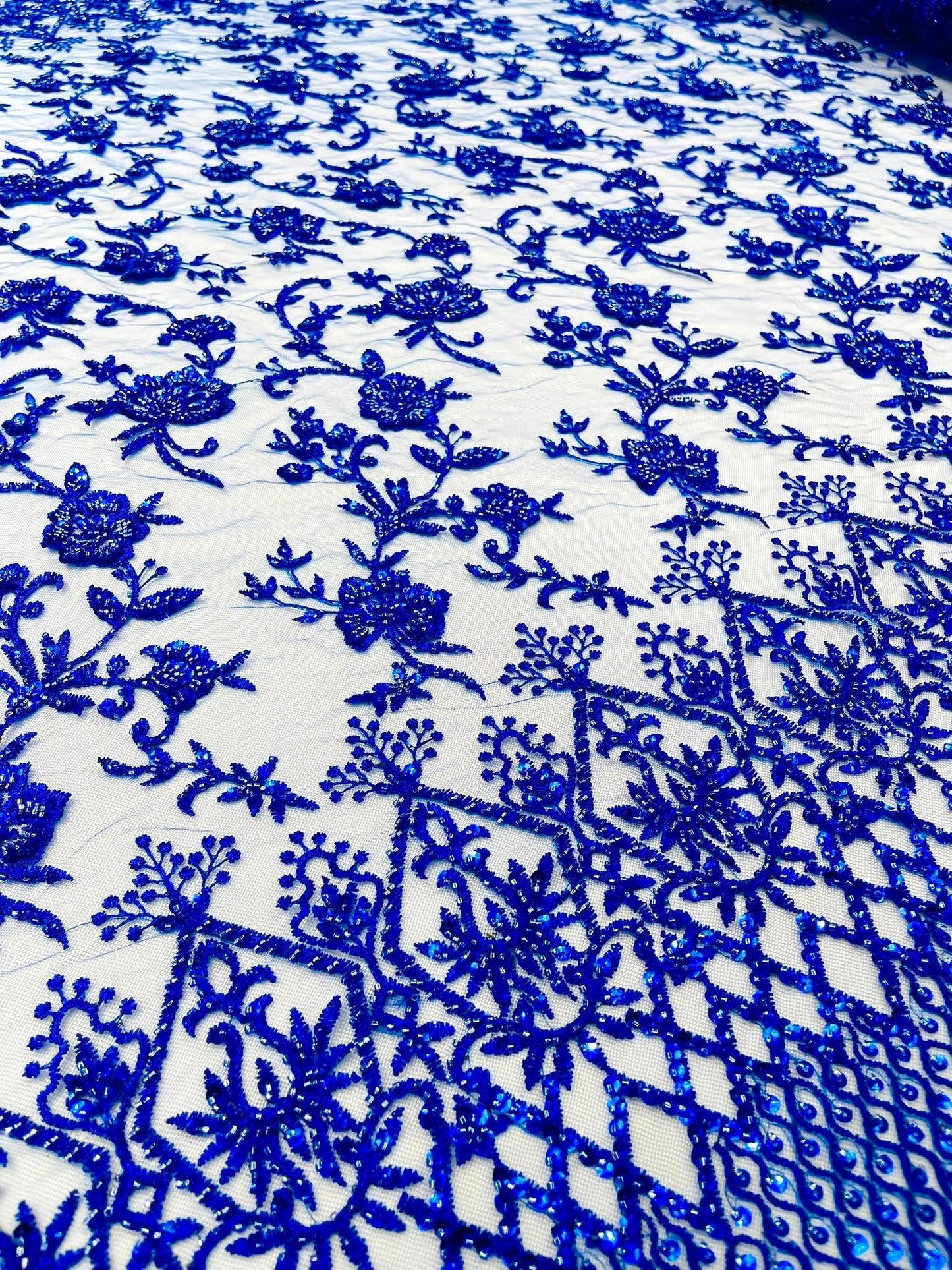 Modern Luxury Beaded Fabric 54” Wide| New Creations Fabric & Foam Inc.